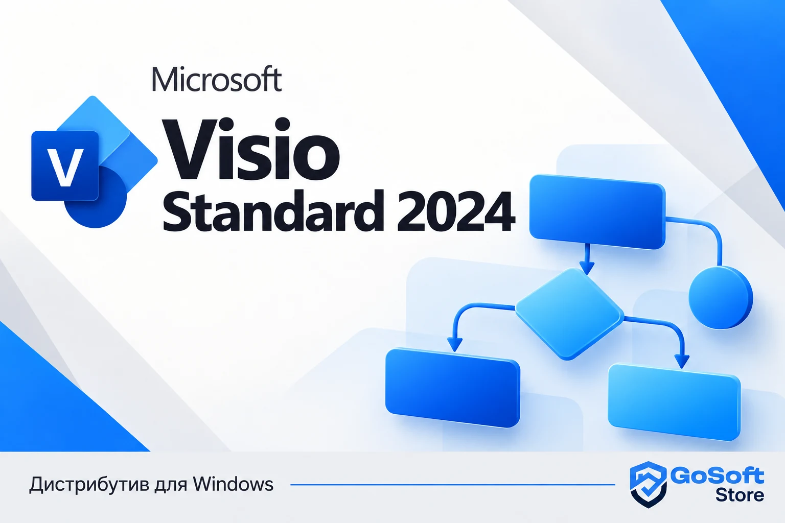Visio Standard 2024 — обложка с логотипом GoSoft Store